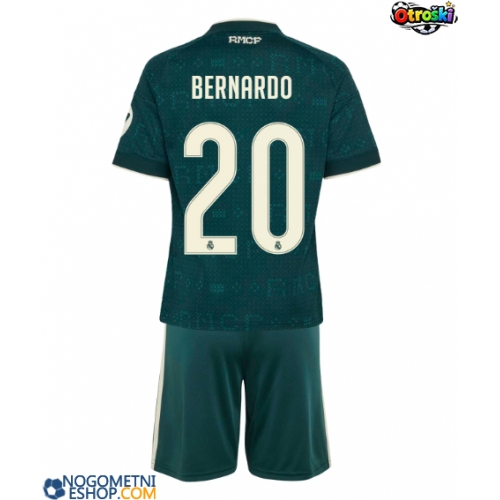 Otroški Nogometni dresi Real Madrid Bernardo Silva #20 Gostujoči 2026-27 Kratek Rokav (+ Kratke hlače)